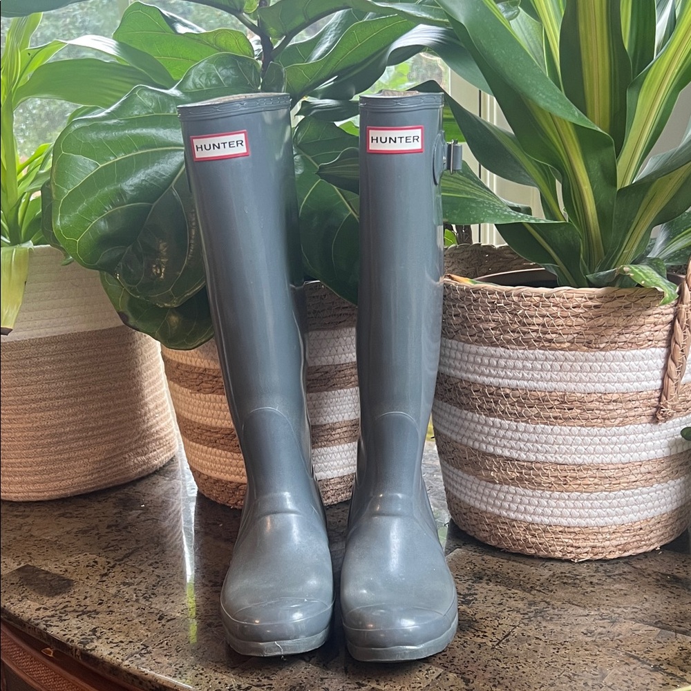 Hunter Classic Gray Rain Boots